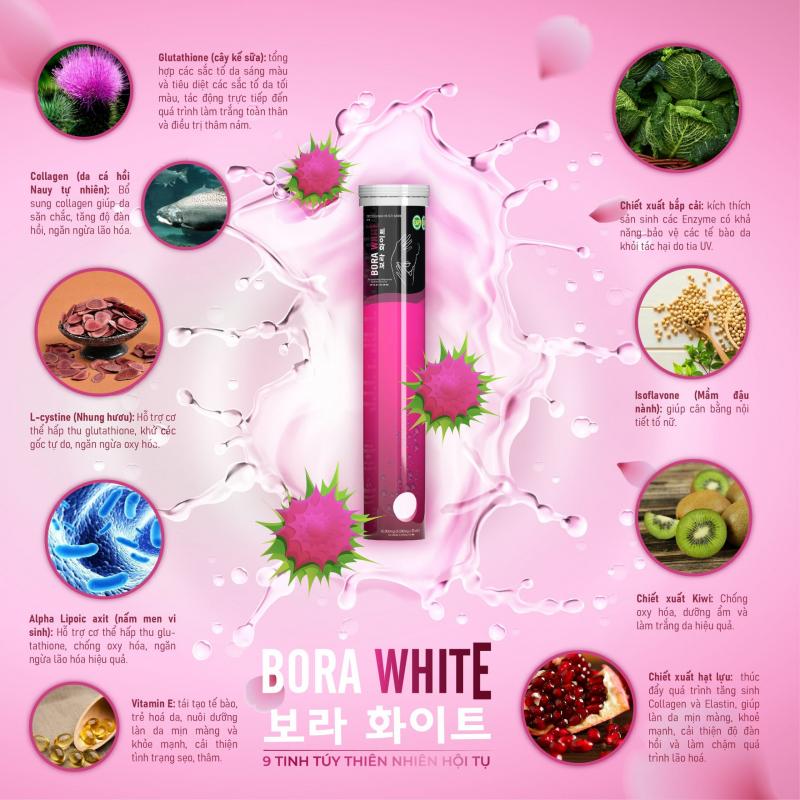 Viên sủi bổ sung Collagen - Bora White