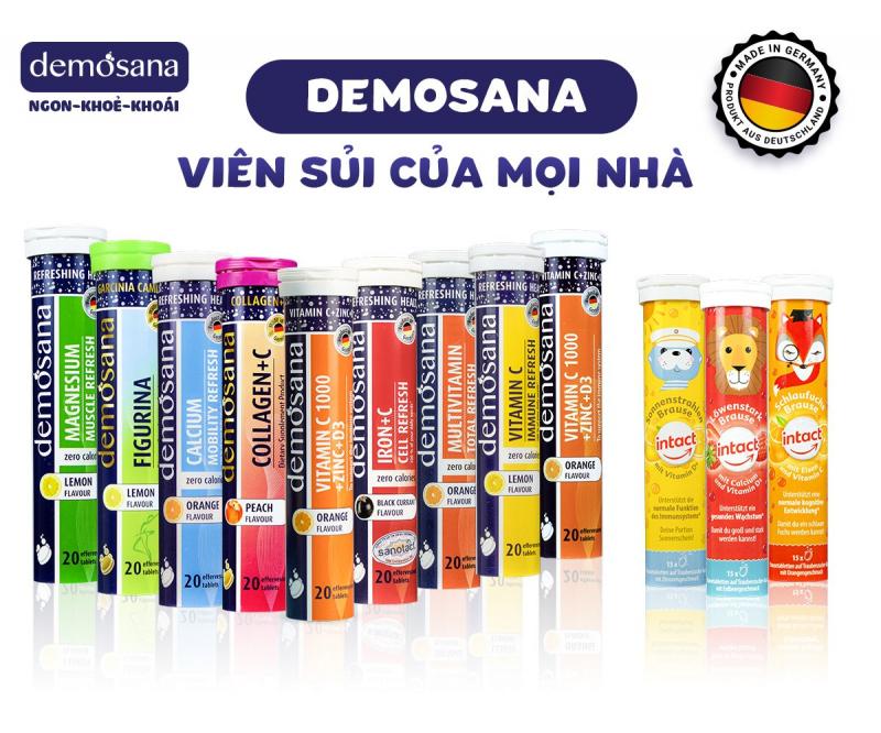 Viên sủi C1000+ Kẽm + D3 Demosana