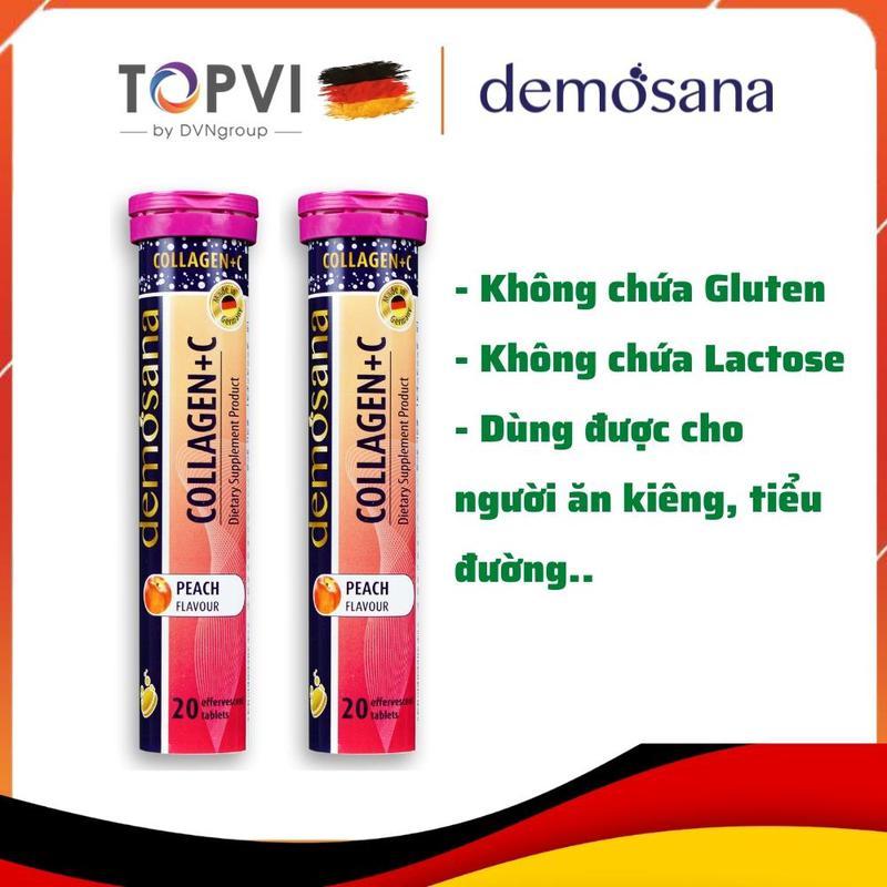 Viên sủi Demosana Collagen + C vị đào