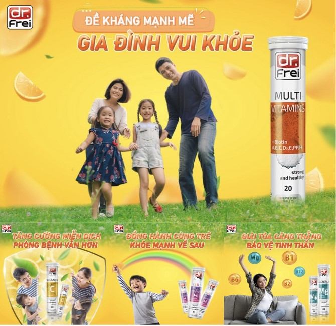 Viên sủi Dr. Frei Multivitamins & Biotin
