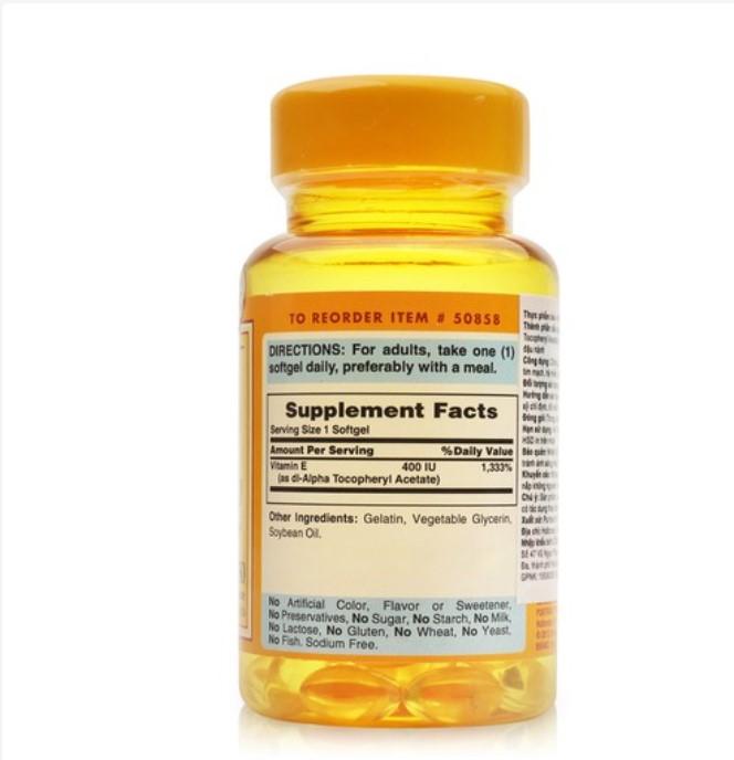Viên uống bổ sung Vitamin E 400IU