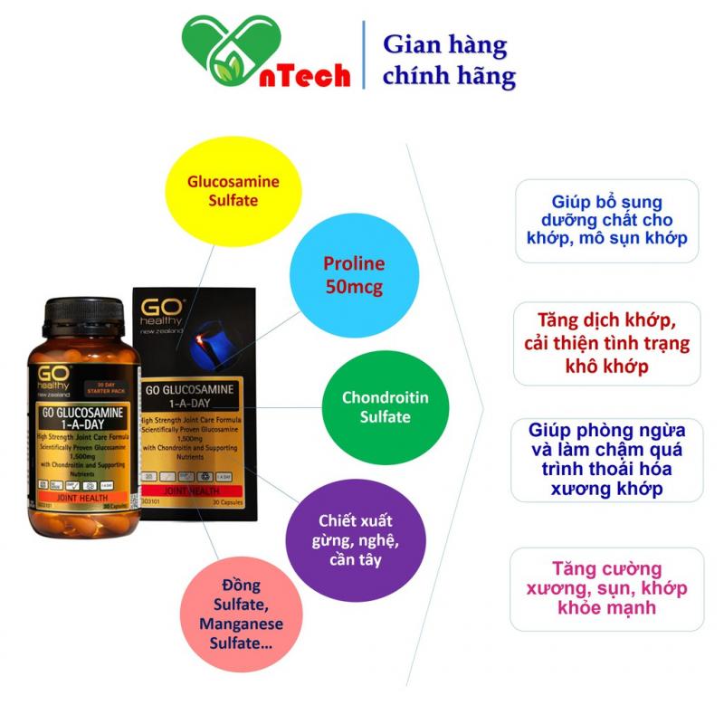 Viên uống bổ xương khớp GO Glucosamine 1 A Day