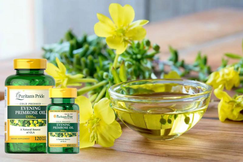 Viên uống cân bằng nội tiết, đẹp da, giảm cân tinh dầu hoa anh thảo Puritan's Pride Evening Primrose Oil