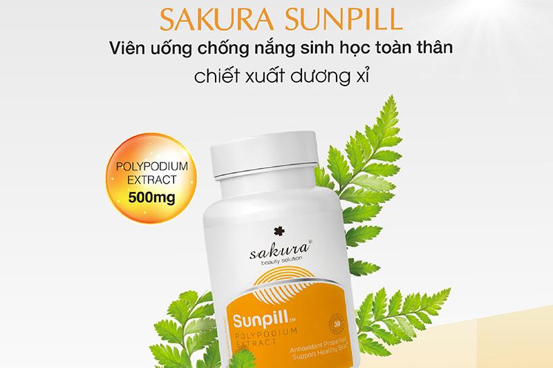 Viên uống chống nắng sinh học toàn thân Sakura Sunpill