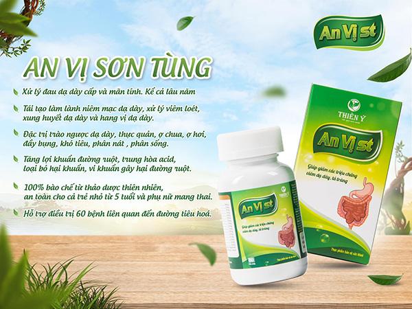 Viên uống dạ dày An Vị ST hỗ trợ làm giảm viêm loét dạ dày, tá tràng