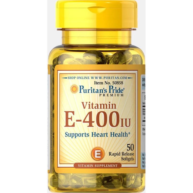 Viên uống dưỡng ẩm cho da, chống lão hóa da ngừa nám, mụn hỗ trợ hiếm muộn Puritan's Pride Vitamin E 400 IU