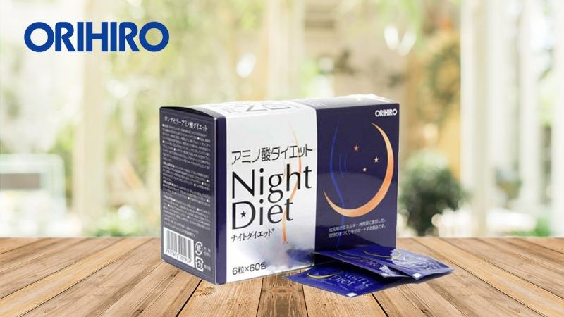 Viên uống giảm cân Night Diet Orihiro hộp 60 gói