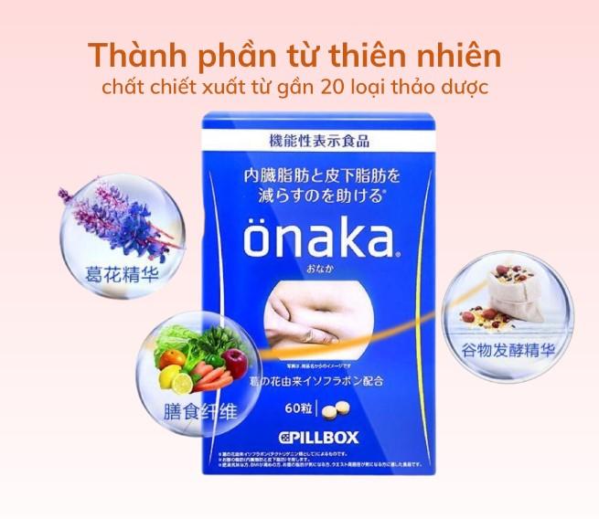Viên uống giảm mỡ bụng, giảm cân Onaka