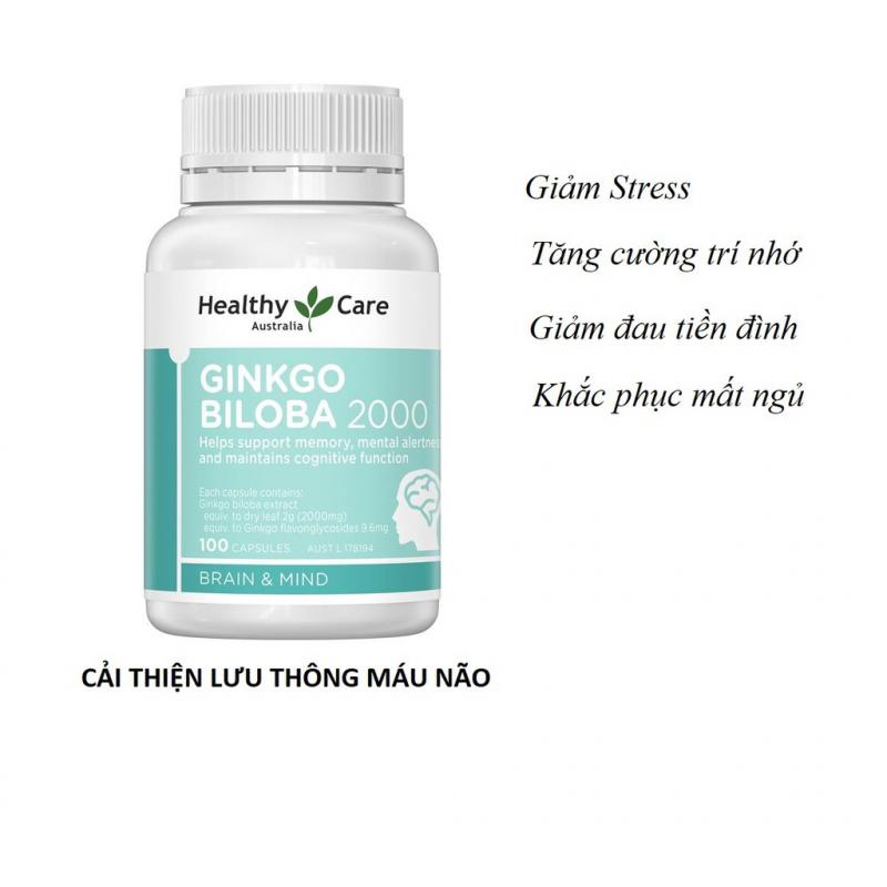 Viên uống Healthy Care Ginkgo Biloba 2000mg