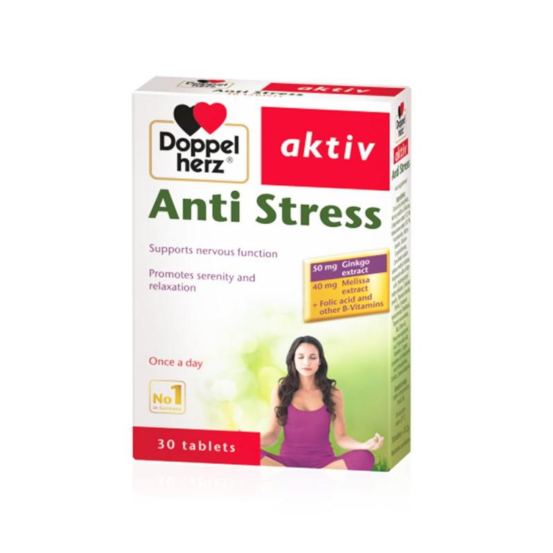 Viên uống hỗ trợ giấc ngủ, giảm căng thẳng Doppelherz Aktiv Anti Stress