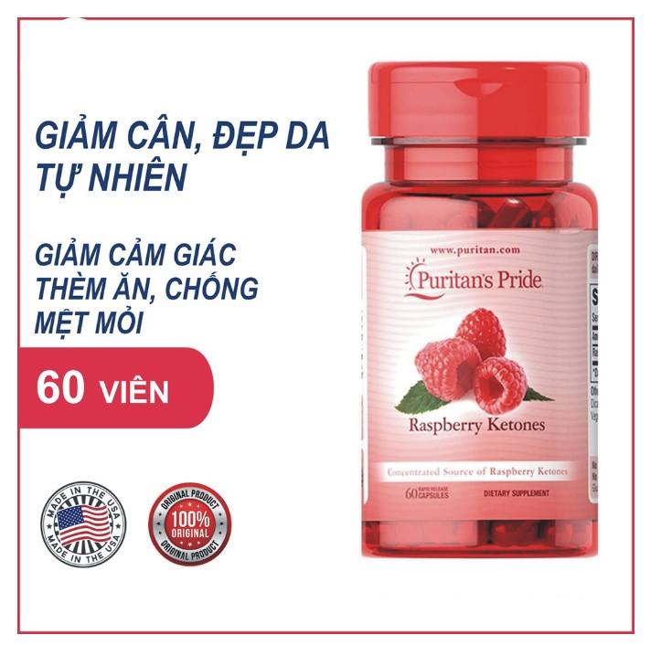Viên uống hỗ trợ giảm cân Puritan's Pride Raspberry Ketones