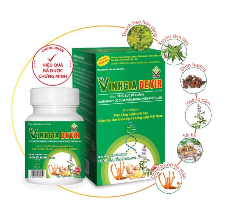 Viên uống hỗ trợ tăng đề kháng VinhGia Devir