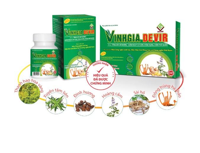 Viên uống hỗ trợ tăng đề kháng VinhGia Devir