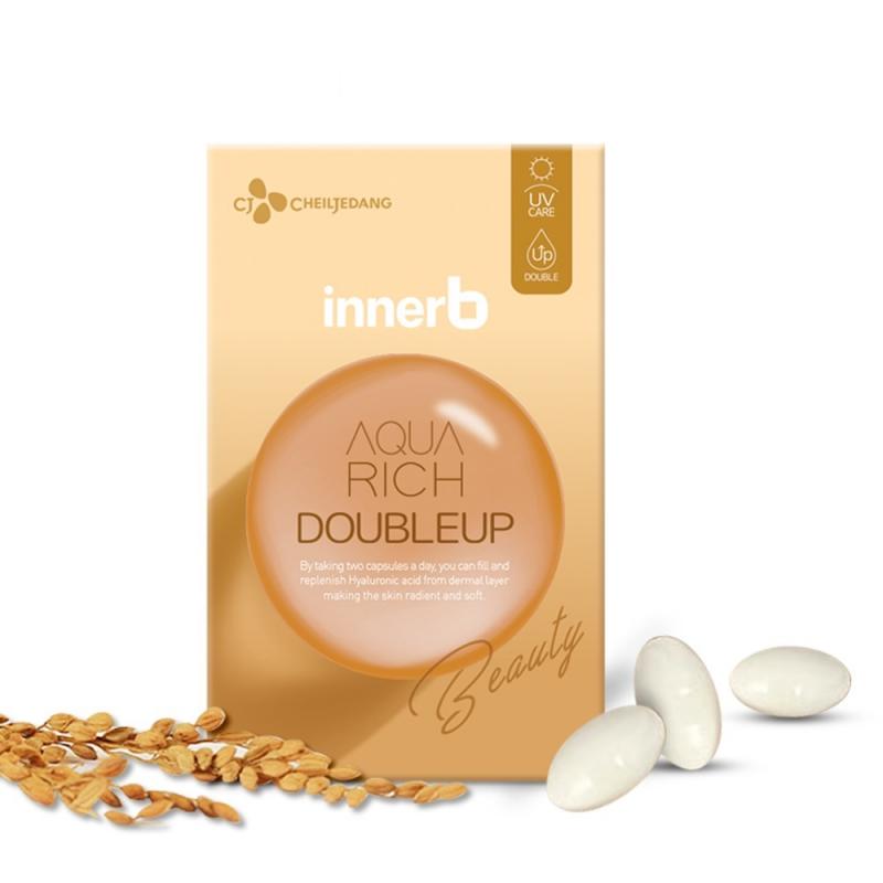 Viên uống InnerB Aqua Rich Doubleup cấp ẩm hỗ trợ sáng mịn bảo vệ da