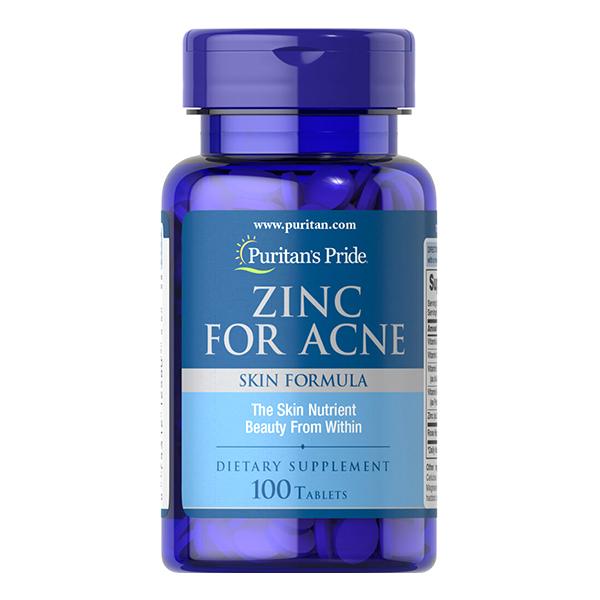 Viên uống kẽm ngừa mụn Zinc For Acne của Puritan's Pride