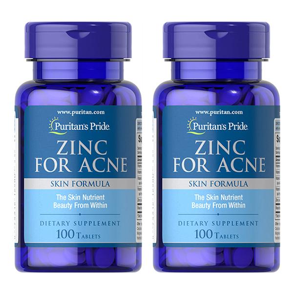 Viên uống kẽm ngừa mụn Zinc For Acne của Puritan's Pride