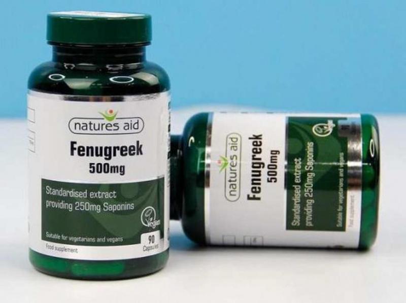 ﻿﻿Viên uống lợi sữa Natures Aid Fenugreek 500mg hộp 90 viên