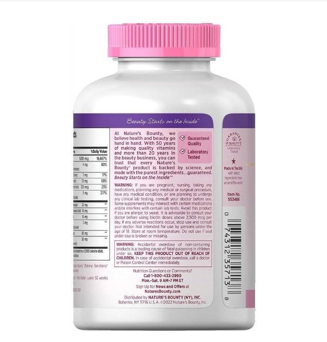 Viên uống Nature’s Bounty Hair, Skin & Nails