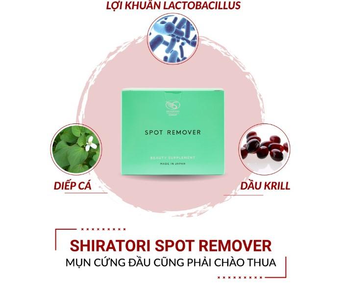 Viên uống ngừa mụn Shiratori Spot Remover