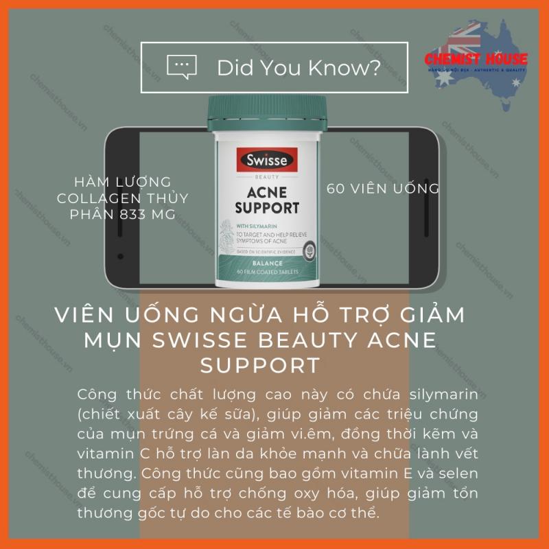 Viên uống ngừa mụn Swisse Beauty Acne Support