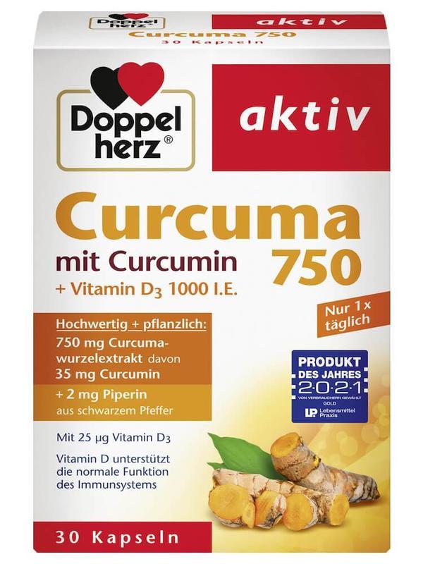 Viên Uống Tinh Bột Nghệ Doppelherz Curcuma 750