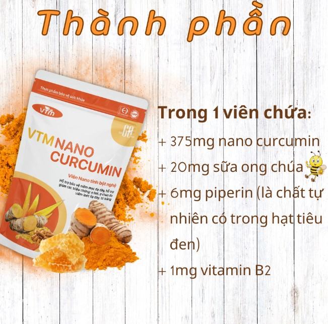 Viên uống tinh bột nghệ VTM Nano Curcumin