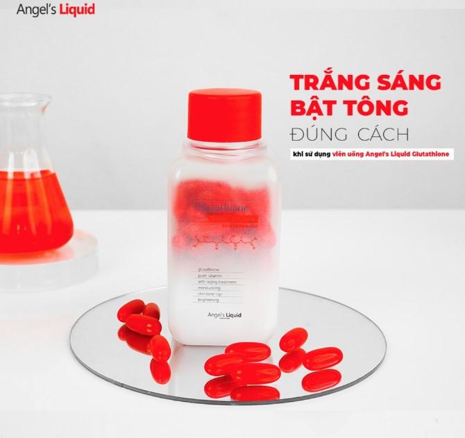 Viên uống trắng da, giúp da săn chắc Angels Liquid Glutathione Oneday Collagen 72 viên