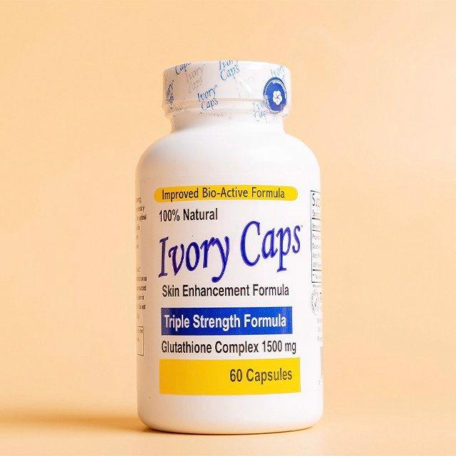 ﻿Viên uống trắng da Ivory Caps Triple Strength Formula Glutathione 1500mg 60 viên