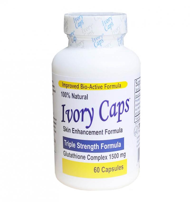 ﻿Viên uống trắng da Ivory Caps Triple Strength Formula Glutathione 1500mg 60 viên