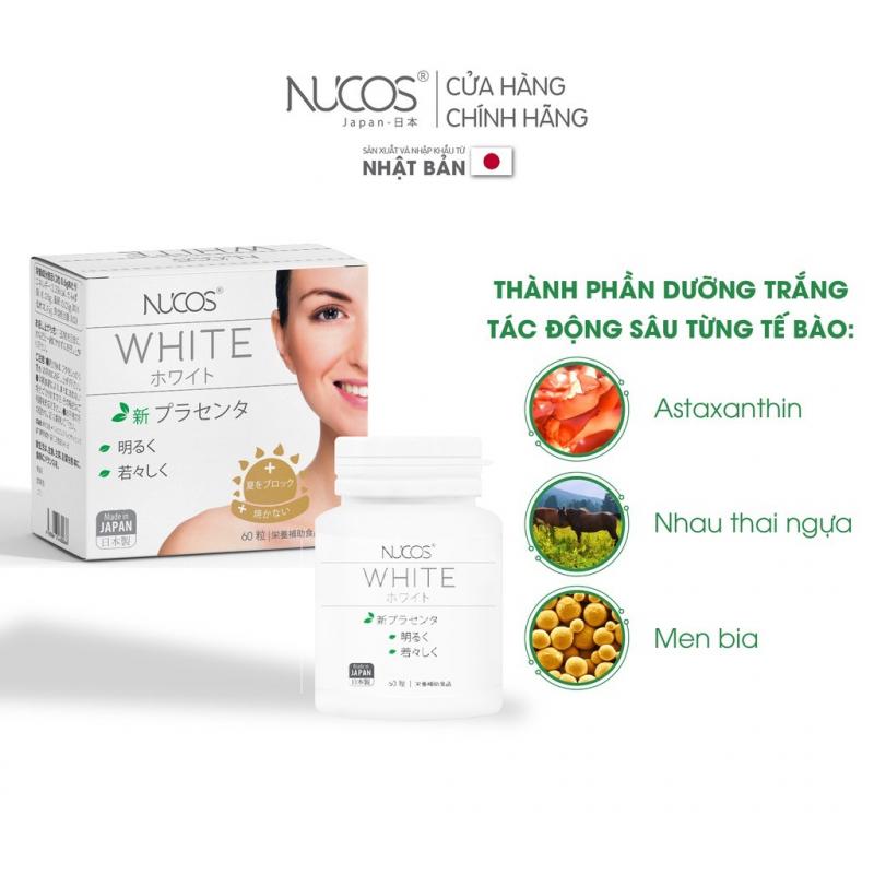 Viên uống trắng da mờ thâm nám Nucos White