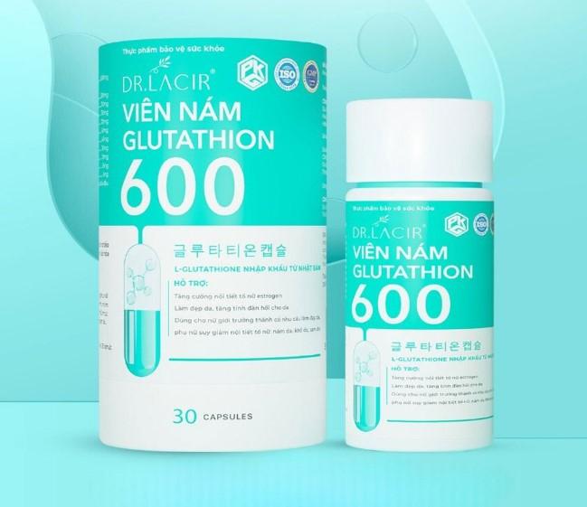 Viên uống trắng da ngừa nám Dr.Lacir Glutathione 600 DR22
