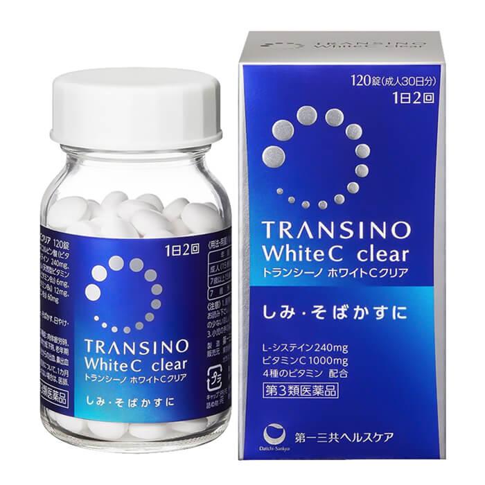 Viên uống trắng da, trị nám Transino White C Clear 120 viên