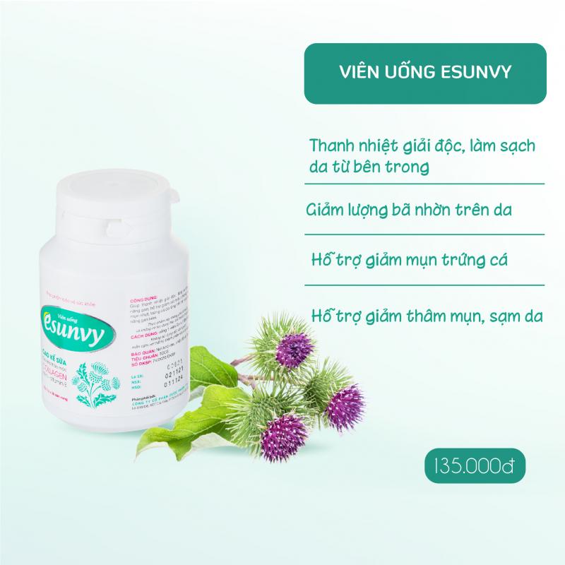 Viên uống trị mụn Esunvy từ dược liệu thiên nhiên