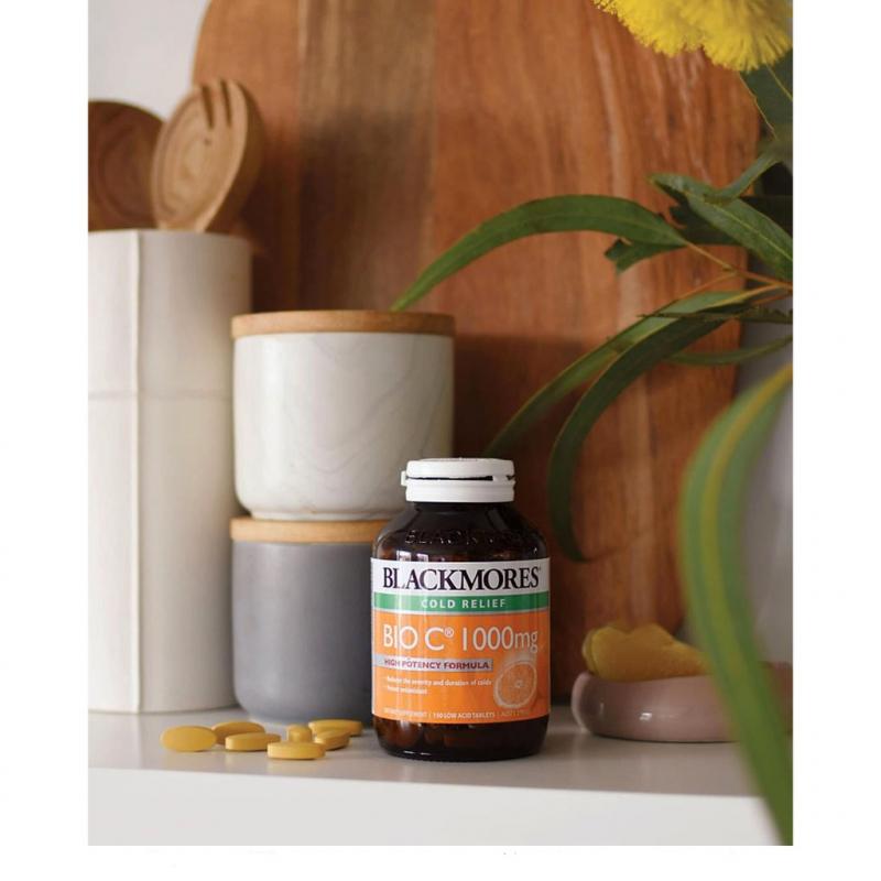 Viên uống vitamin C tăng cường sức đề kháng Blackmores Cold Relief Bio C 1000mg 31 Viên