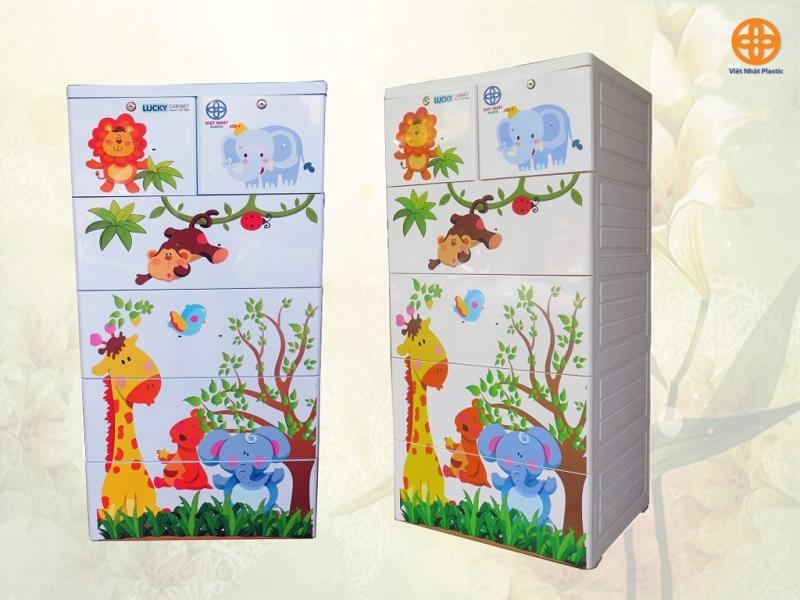 Tủ nhựa Việt Nhật 5 tầng 6 ngăn