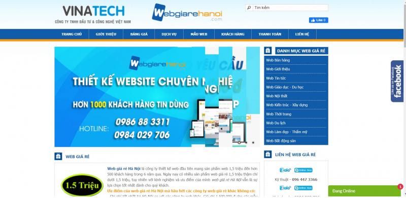 Web giá rẻ Hà Nội