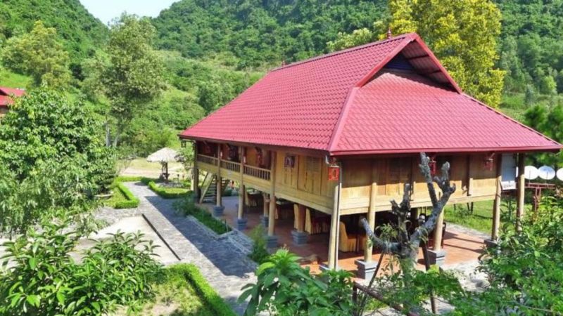 Khung cảnh rất giản dị, đơn sơ