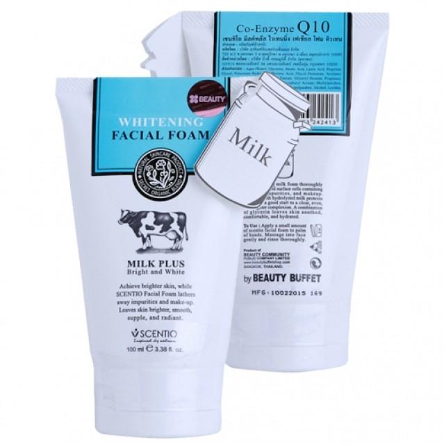 Sữa rữa mặt tạo bọt làm trắng da Beauty Buffet Scentio Milk Plus