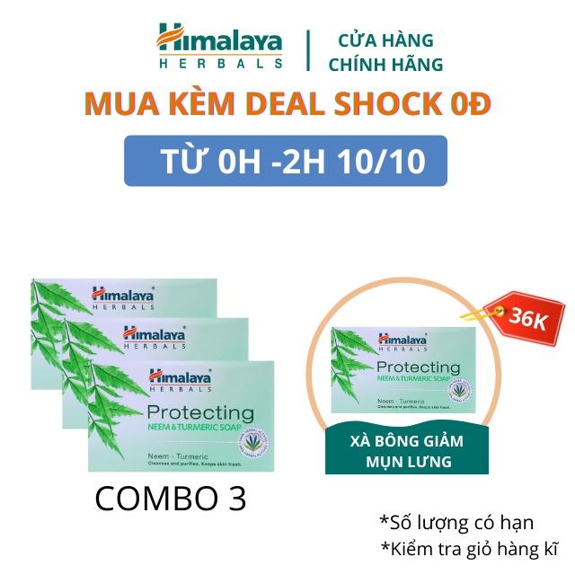 Xà phòng làm sạch mụn lưng Himalaya Neem&Tumeric Soap