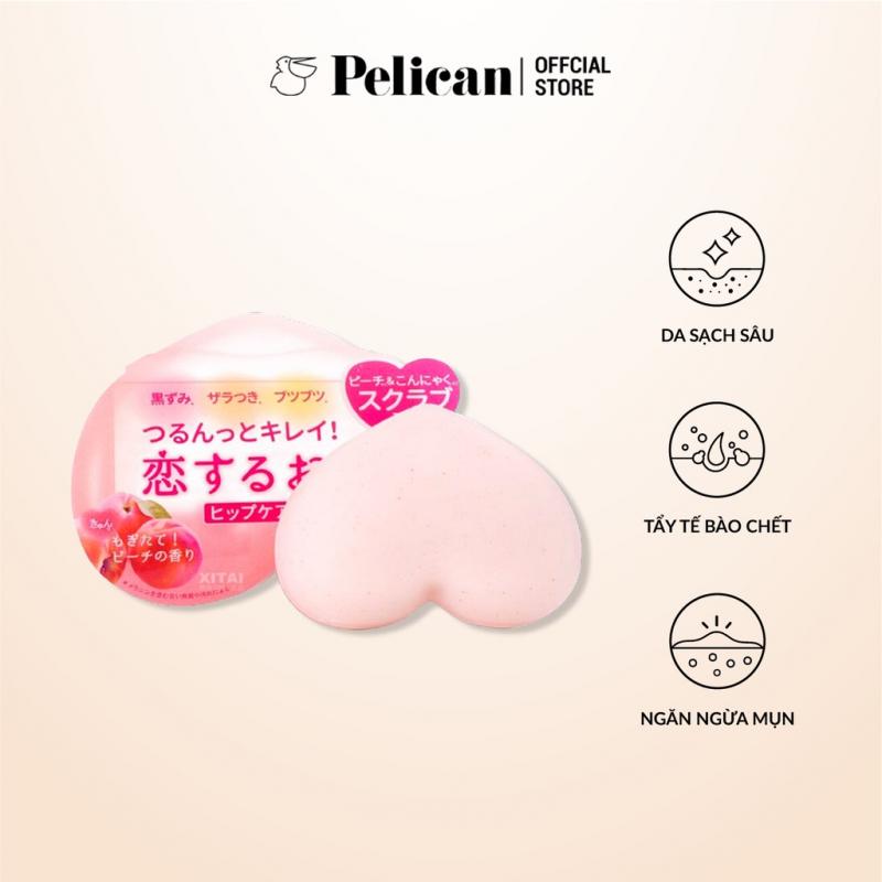 Xà phòng ngừa thâm mông và làm sạch cơ thể Pelican Hip Care Scrub Soap 80g