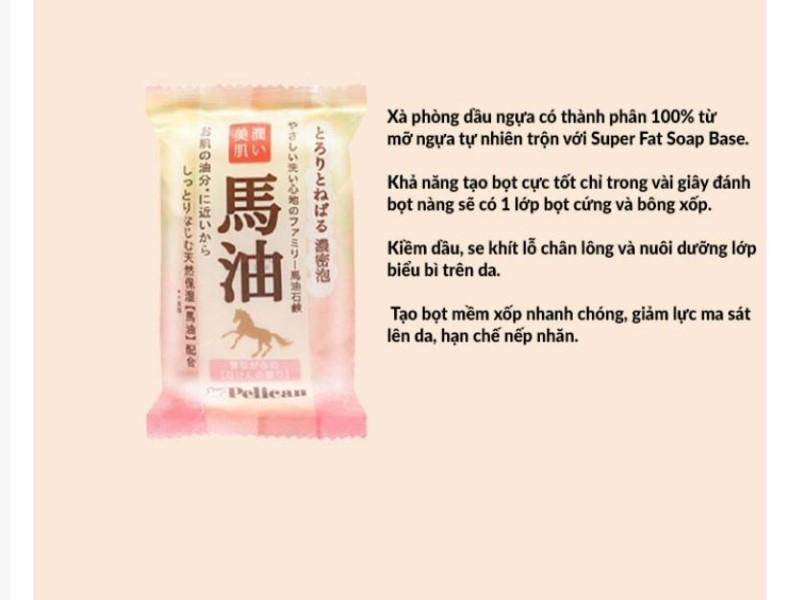 Xà phòng rửa mặt chiết xuất từ dầu ngựa Pelican Family Soap Horse Oil