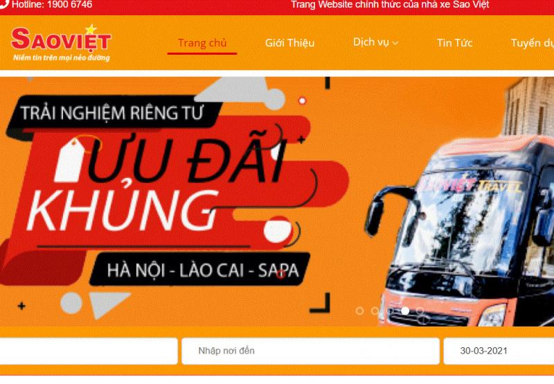 Xesaoviet.com với giao diện nổi bật dễ nhìn, bố cục rõ ràng