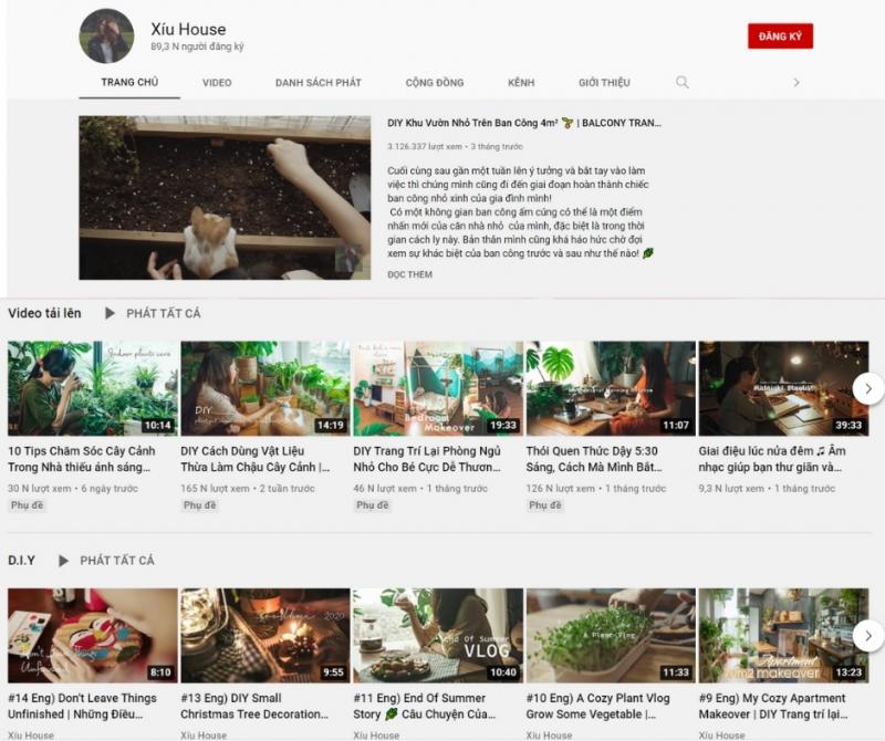 Kênh youtube Xíu House