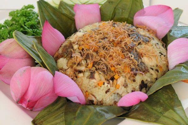 Xôi cá rô hấp dẫn