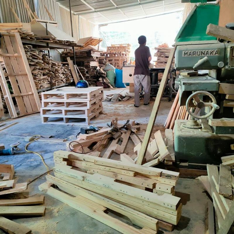 Xưởng sản xuất và kho Pallet gỗ Gạo Nam
