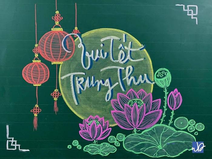 Ý tưởng trang trí bảng lớp ngày Trung thu