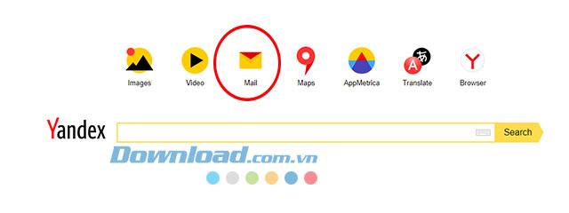 Giao diện Yandex