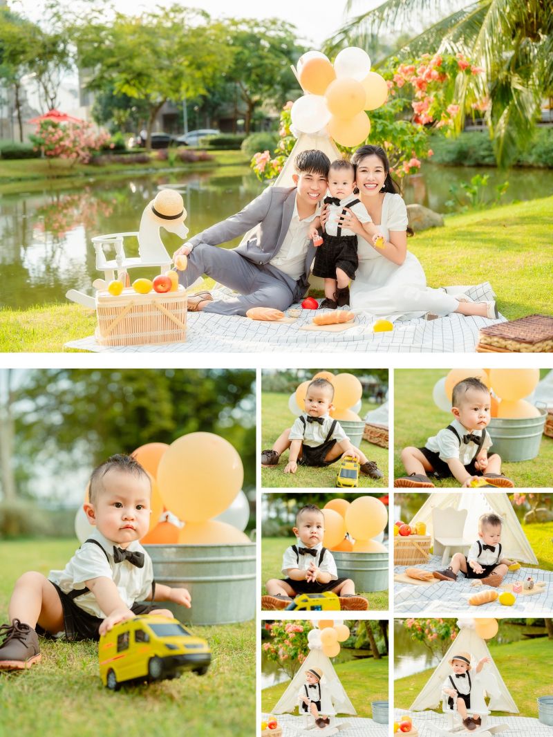 Ảnh gia đình ba người được chụp bởi Yellow Baby