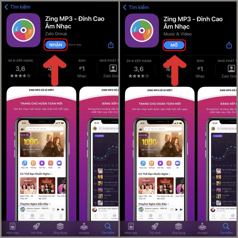 Tải Zing MP3 trên iPhone