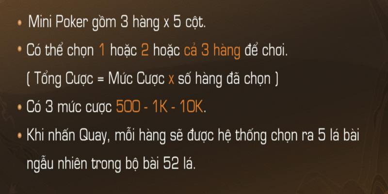 Cách Chơi Mini Poker Đơn Giản Tại Cổng Game Iwin 3 Hướng dẫn cách chơi mini poker